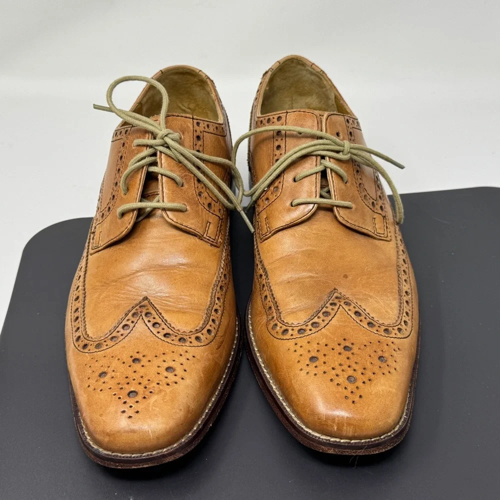 Cole Haan Wingtip Giraldo Derby Brogue Shoe British 9 Leather nike air c09303